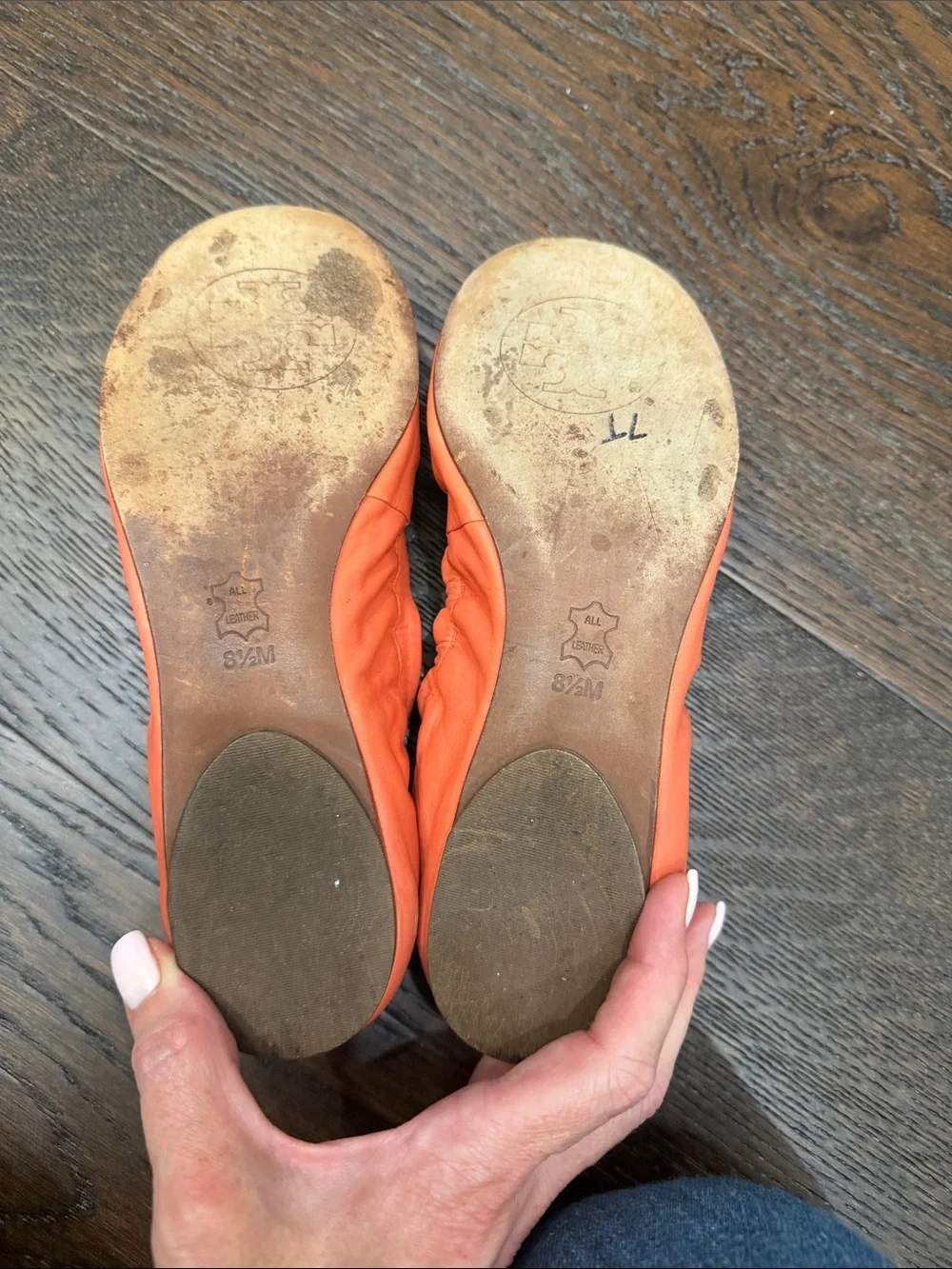 Tory Burch Samba Orange Blossom Flats